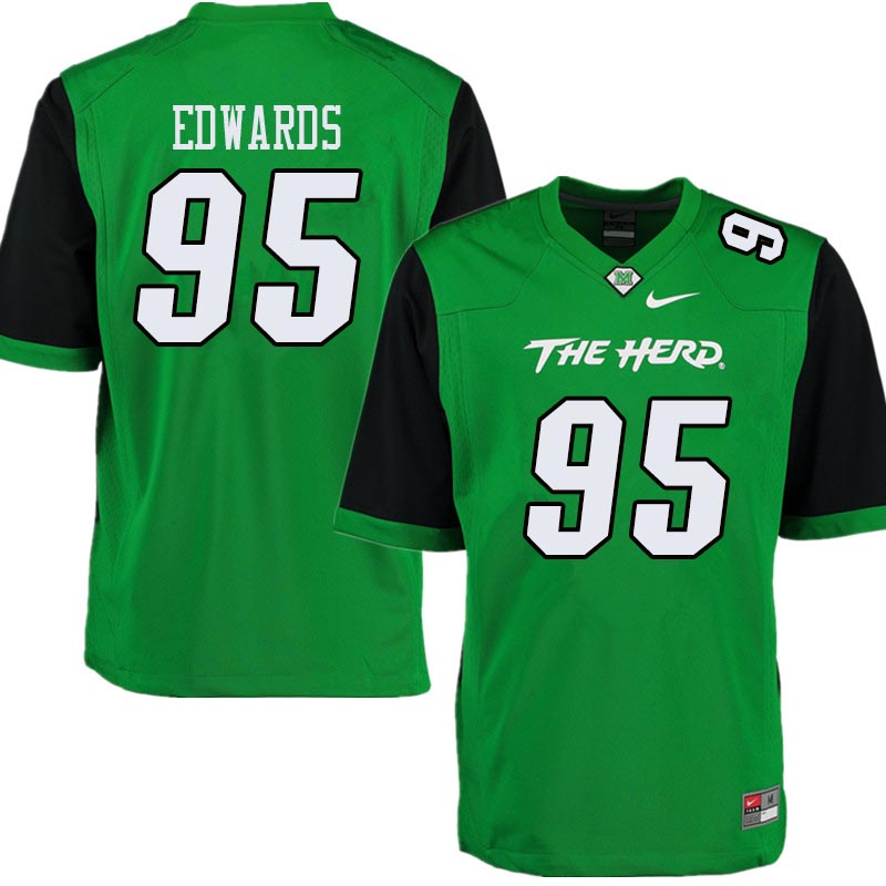 Men #95 Jamare Edwards Marshall Thundering Herd College Football Jerseys Sale-Green